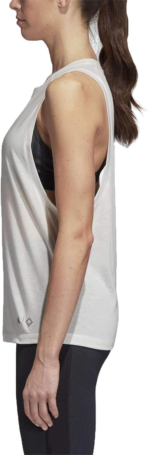 adidas Women's Wanderlust Tank Top, Cloud White,Medium