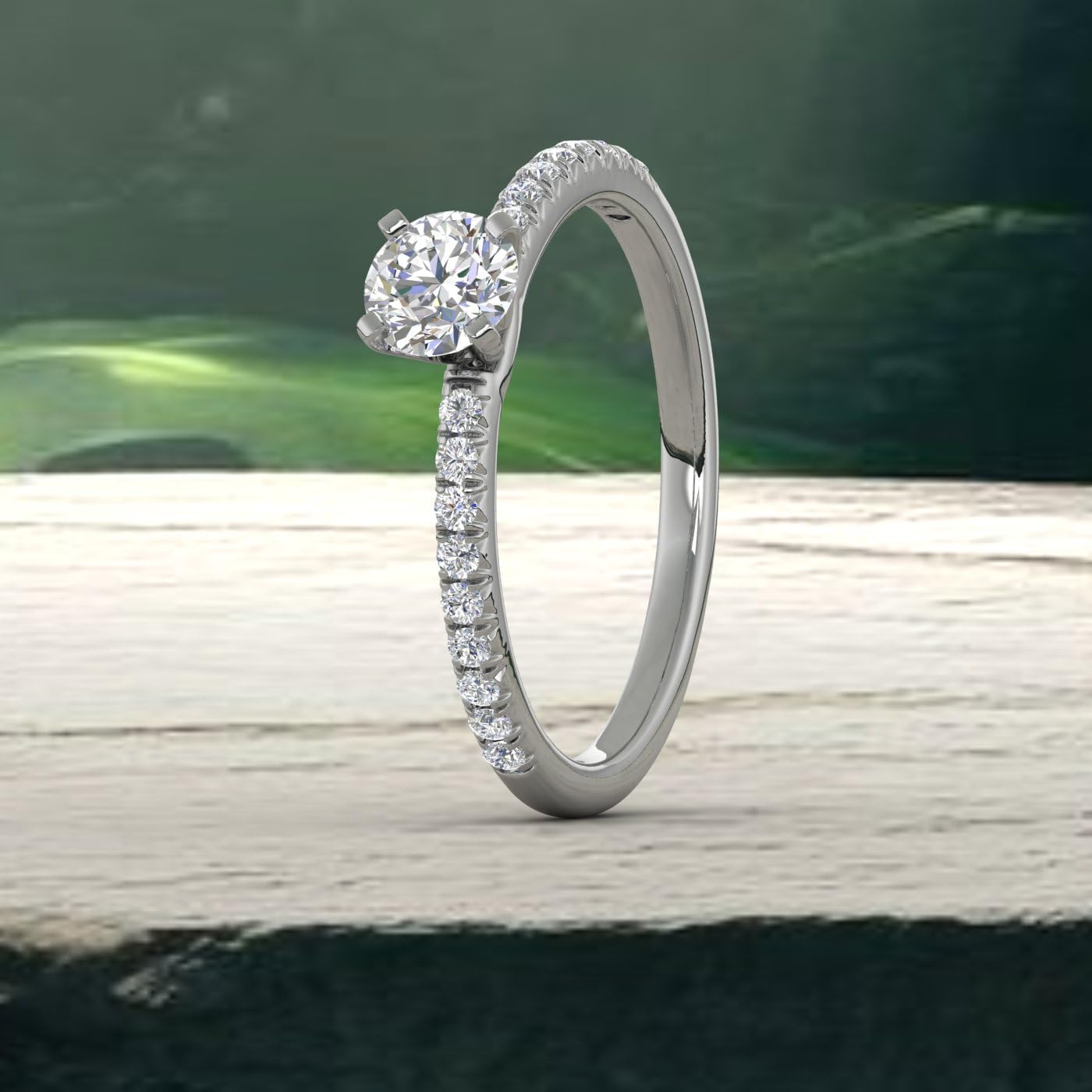 1/2 Carat Diamond Engagement Ring in 14K Gold