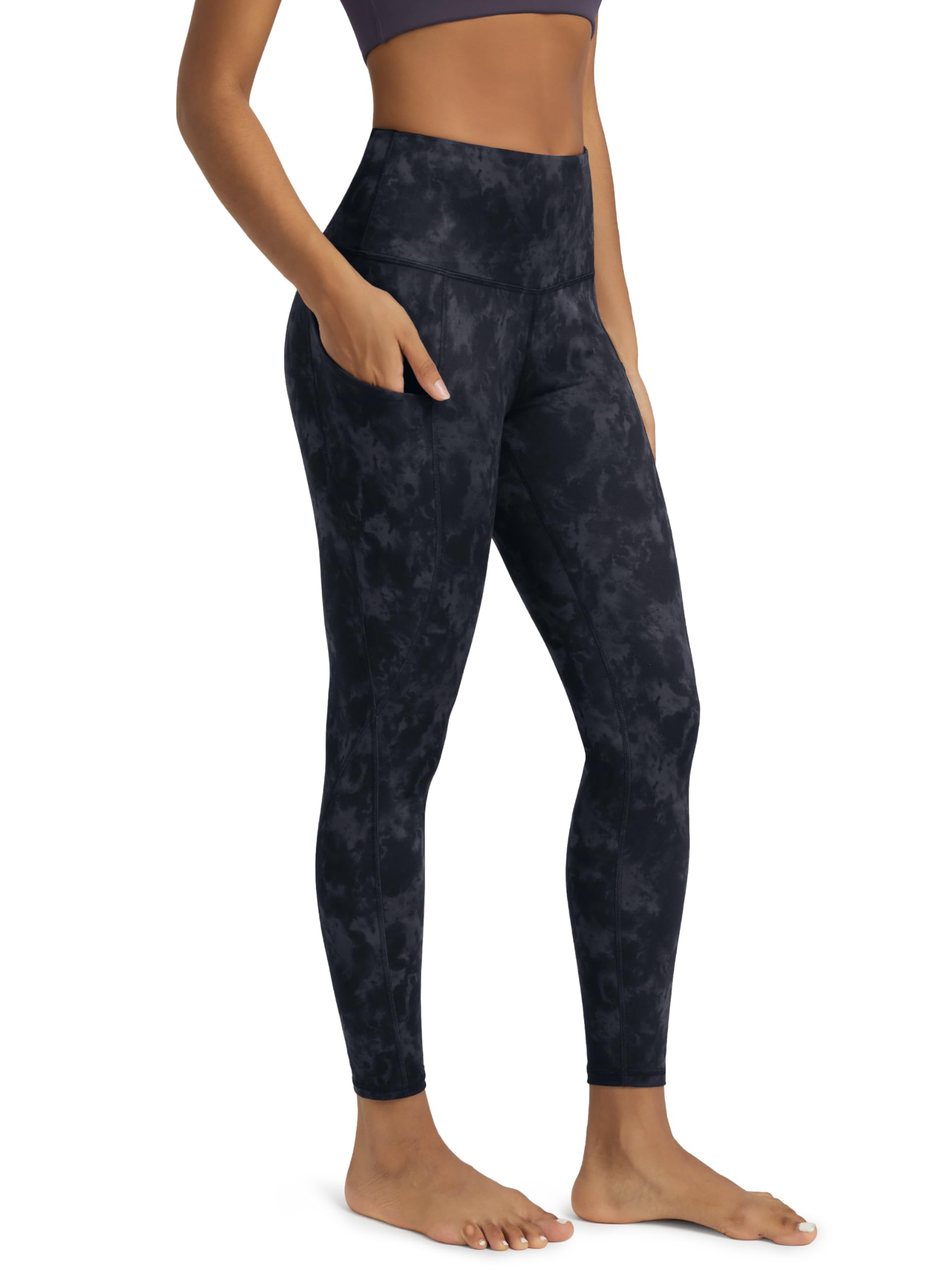 ODODOS Women's High Waisted Yoga Leggings with Pockets, Tummy Control Non See Through Workout Athletic Running Yoga Pants