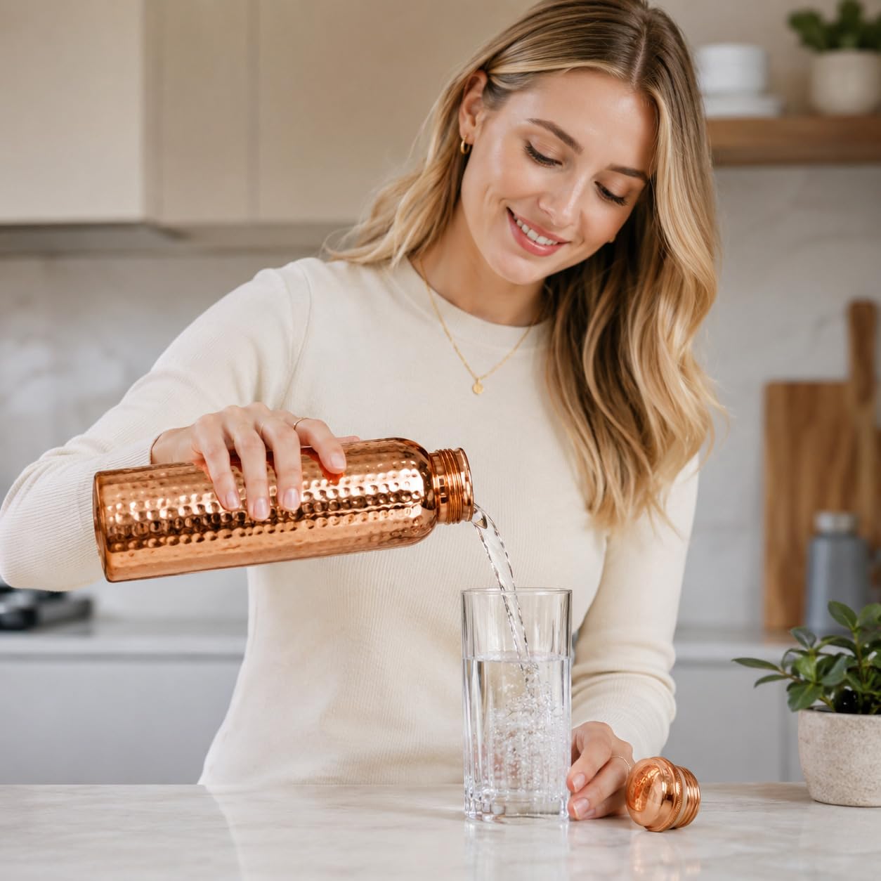 Pure Copper Water Bottle - Ayurvedic Health Benefits -8