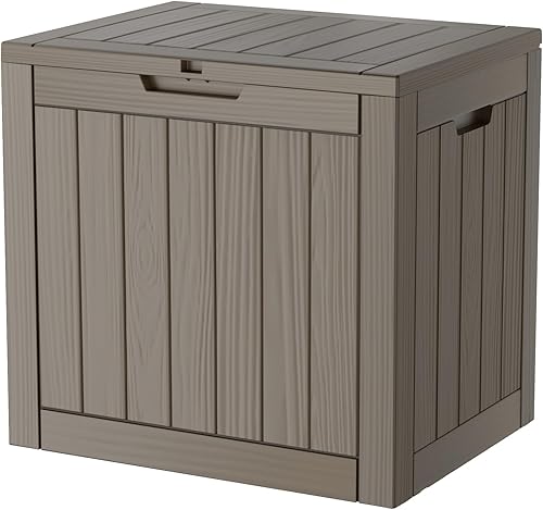 Miniatura 16 de TARKARI Caja de Cubierta de Resina con Cerradura de 180 Galones, Caja de Almacenamiento Exterior Impermeable y Resistente a los Rayos UV para