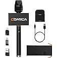 COMICA Revo S Wireless Handheld Microphone, Professional Handheld Interview Mic for iPhone16 15, Android Phones Laptops PC wi