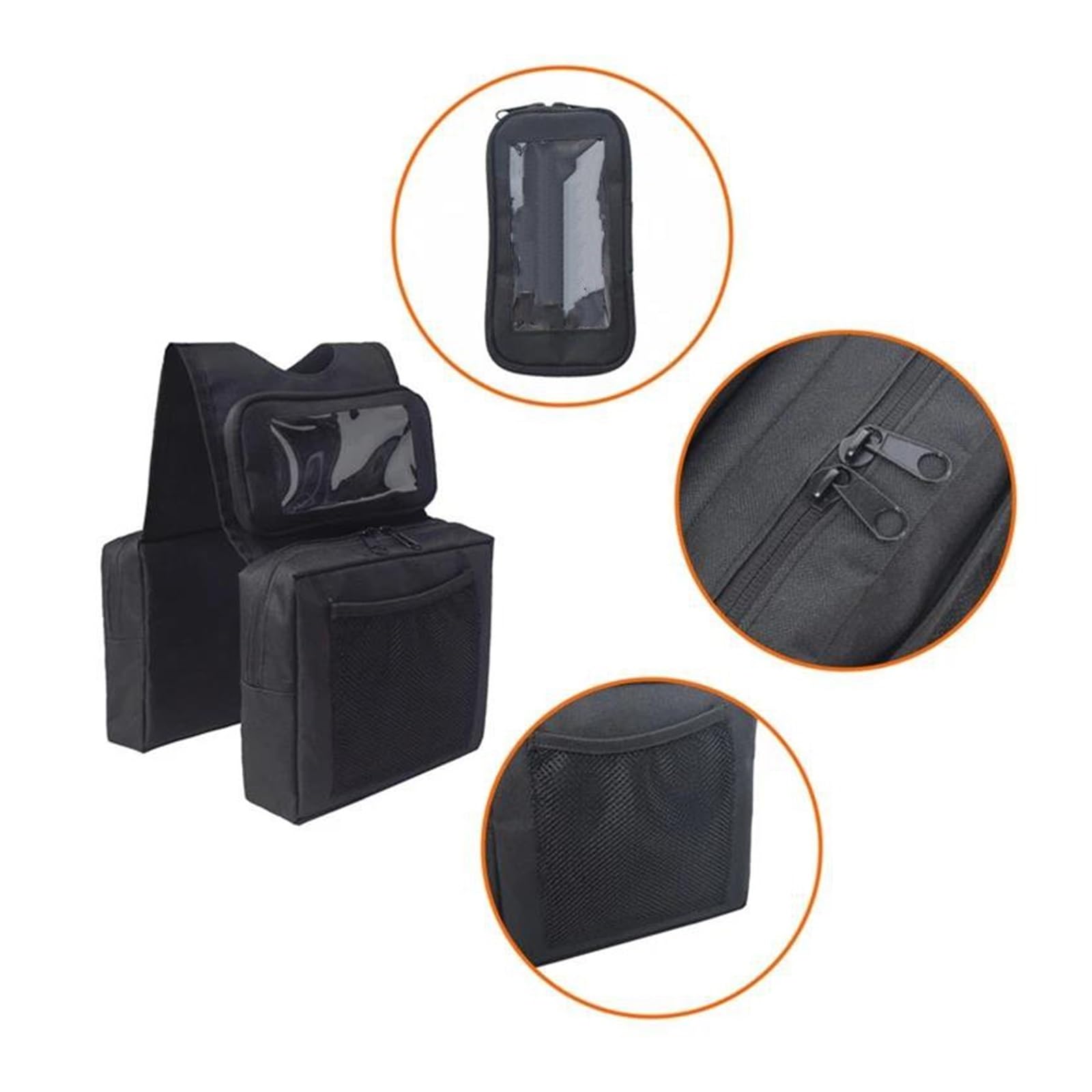 pour Moto Morini X-Cape 650 1200 Sacoche De Réservoir D'essence Étanche À Suspendre Sacoche Latérale De Réservoir(A)