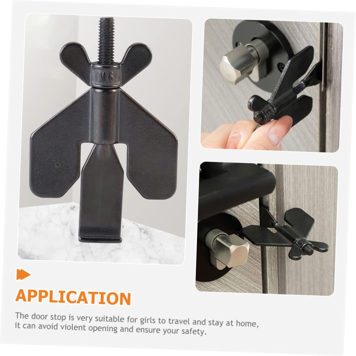 Angoily 3 Piezas Tope De Puerta Antirrobo Topes De Puerta De Seguridad Cerradura De Puerta Portátil Cerradura De Puerta De Seguridad Para El Hogar Casillero De La Puerta Acero Inoxidable