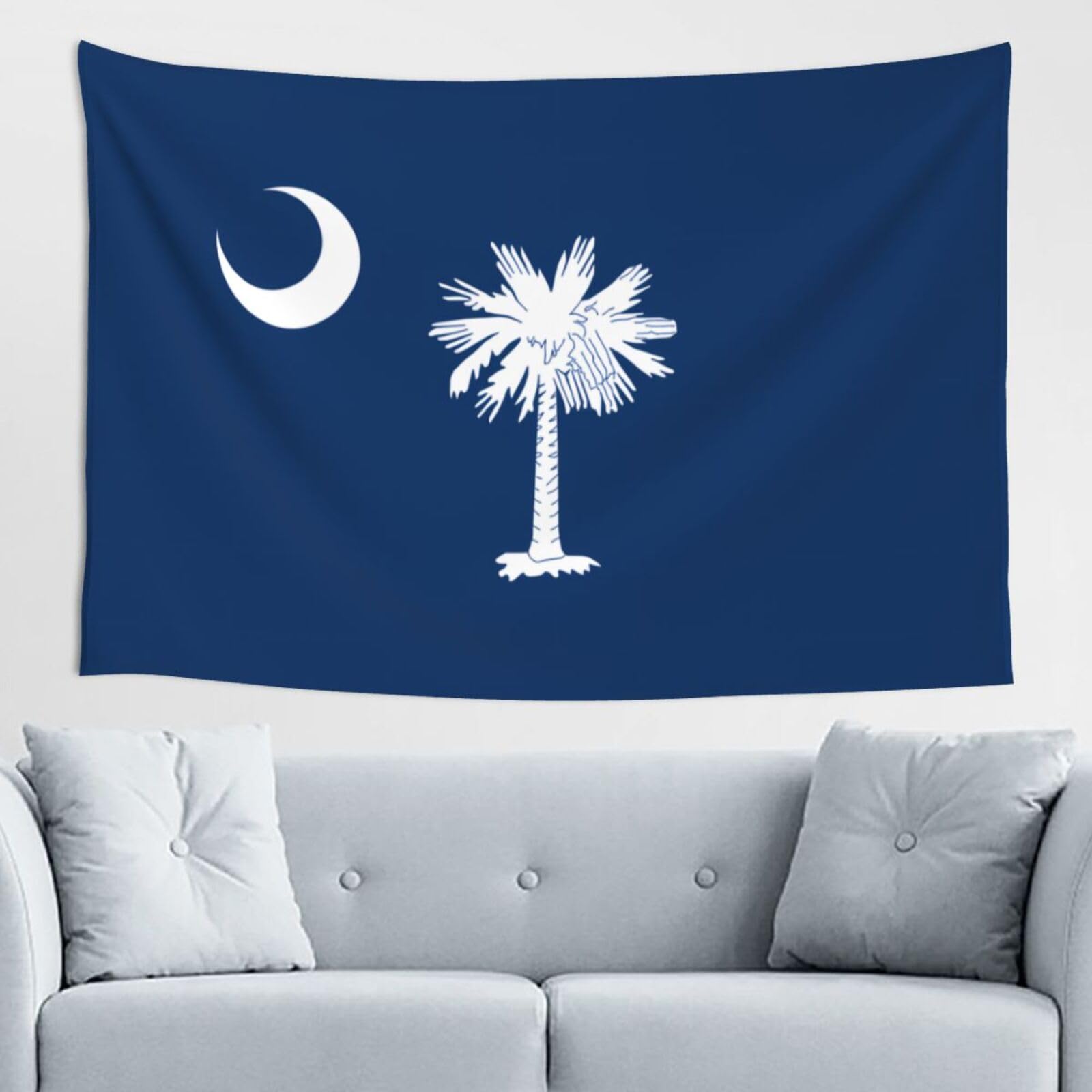 ZZYYDS South Carolina Flag Wall Decor Tapestry 60x40in, Wall Hanging, Home Decor, Dorm Decor, Porch Tapestry, etc.