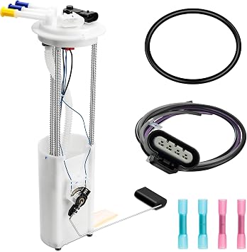 Electric Fuel Pump Assembly w/Level Sensor & Sending Unit Compatible with 1997 1998 1999 2000 Chevy S10, GMC Sonoma, Isuzu Hombre 2.2L L4, Replaces E3943M