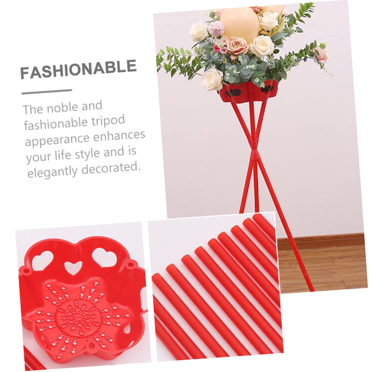 Holibanna 1 Set Flower Basket Stand for Wedding Party Decorations Easy Install Flower