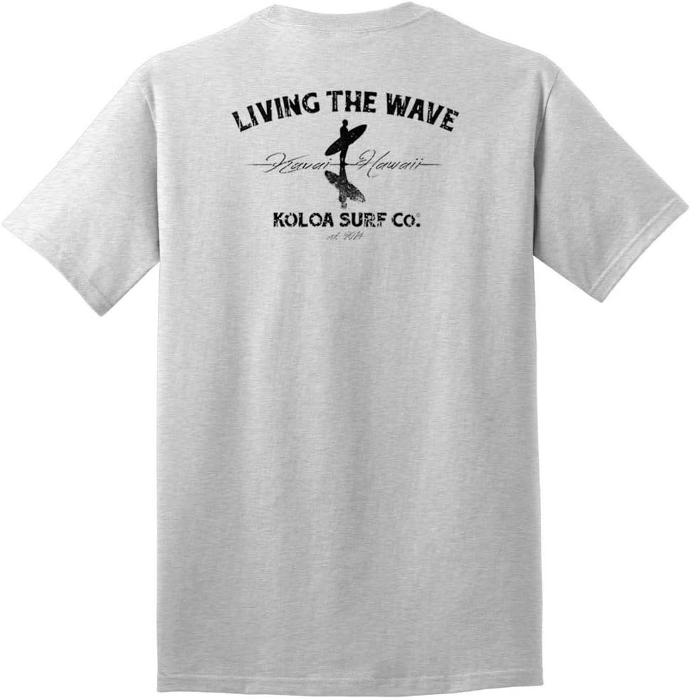 Koloa Surf Mens Surfer on The Beach Logo Heavyweight Tee Reg, Big and Tall