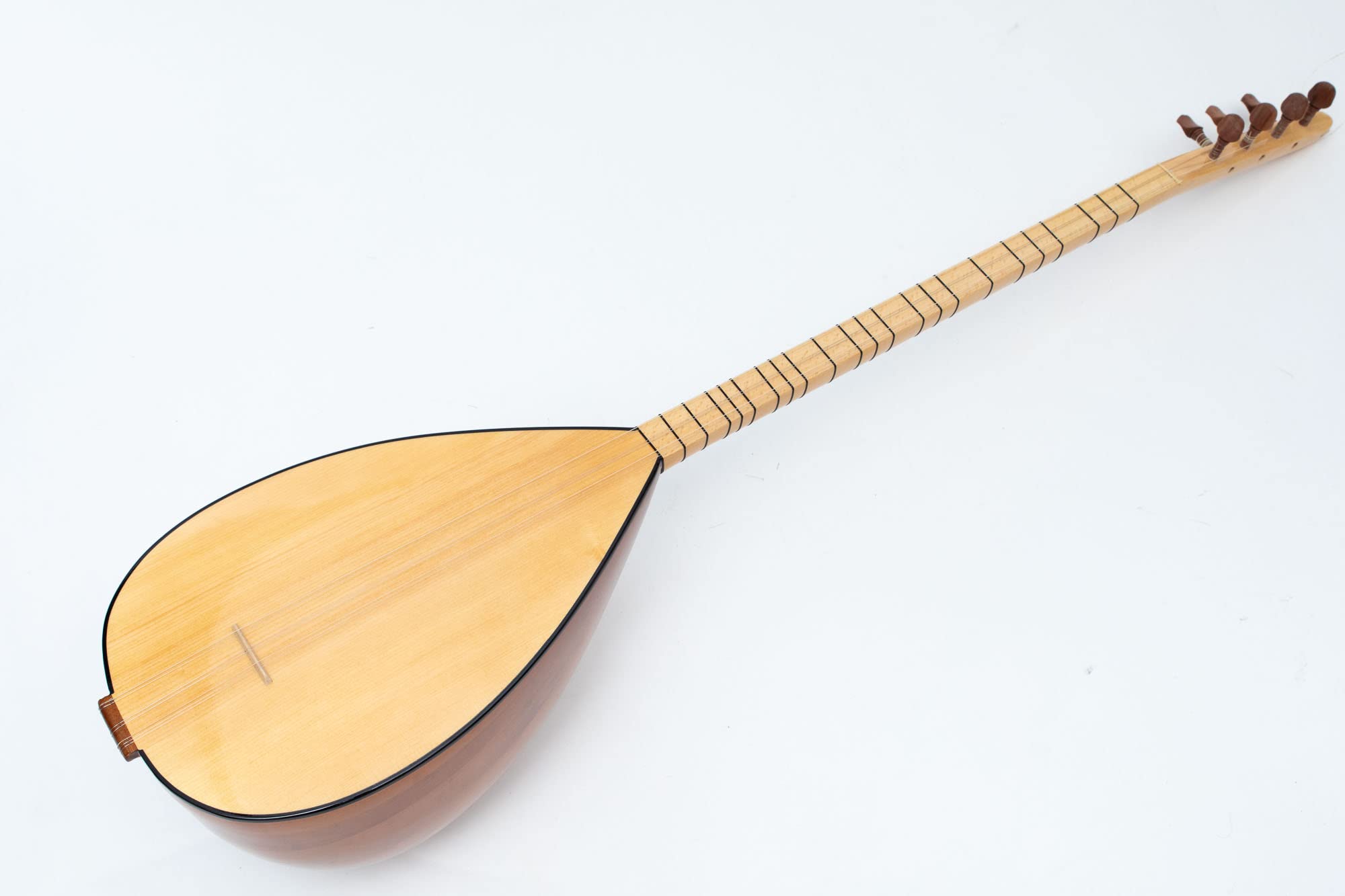 Long Neck Turkish Saz made of Cherry wood with Pickup, 100% handmade instrument - Image 4