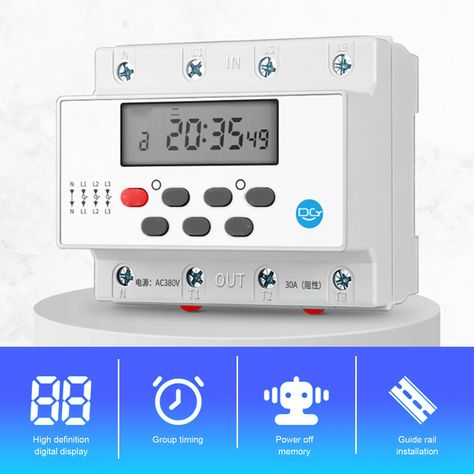 Temporizador Digital para Motores Trifásicos 30A