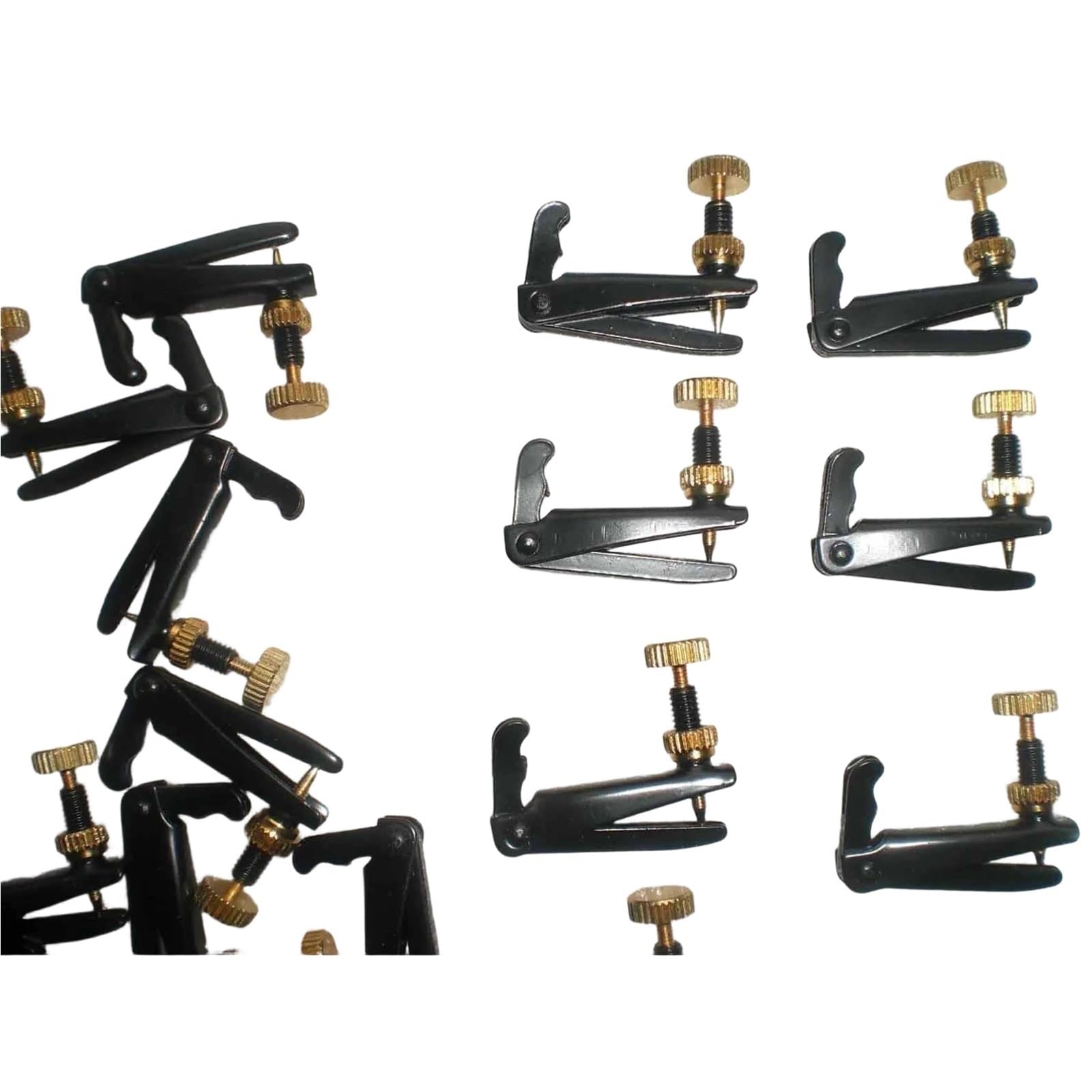 Accessoires Professionnels Pour Violon 20 Accordeurs Fins Noirs Et Dorés Pour Cordes De Violon(Black Gold)