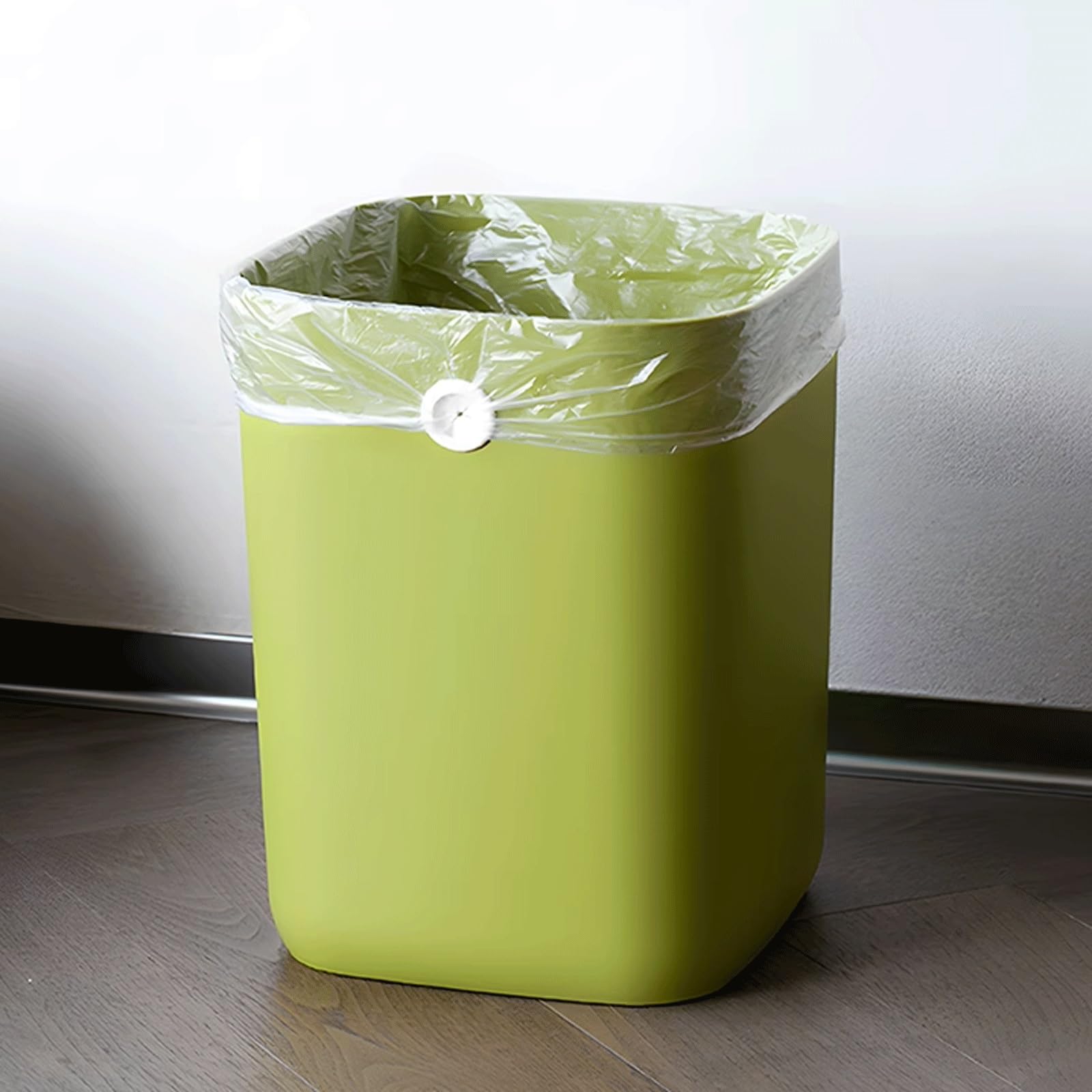 Pattumiera Cestini per la Casa Soggiorno Cucina Bagno Camera da Letto Servizi Igienici Ufficio Dormitorio Barile di Stoccaggio Cestino Cilindro (Verde, 10L)