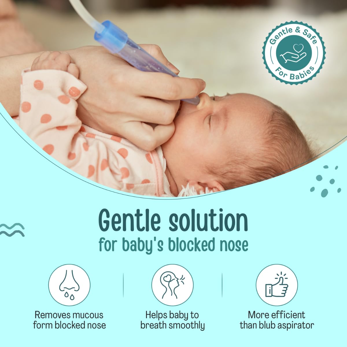LuvLap Baby Nasal Aspirator 0-5 Years with Snotsucker mechanism (Blue) LuvLap Baby Nasal Aspirator 0-5 Years with Snotsucker mechanism (Blue)