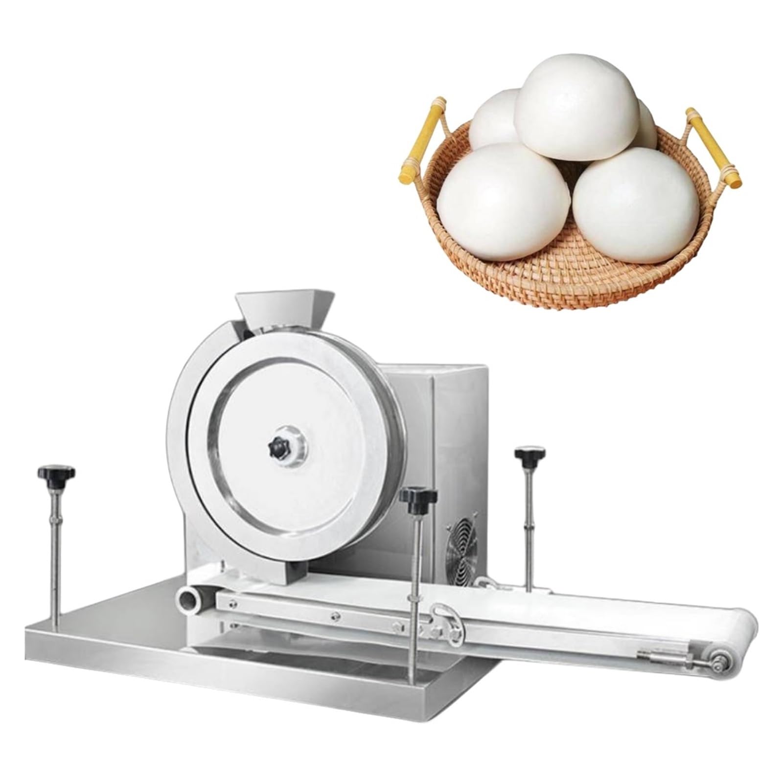 Máquina Automática For Hacer Bolas De Masa Pan, Redondeadora Y Divisora ​​de Pizza Eléctrica Acero Inoxidable