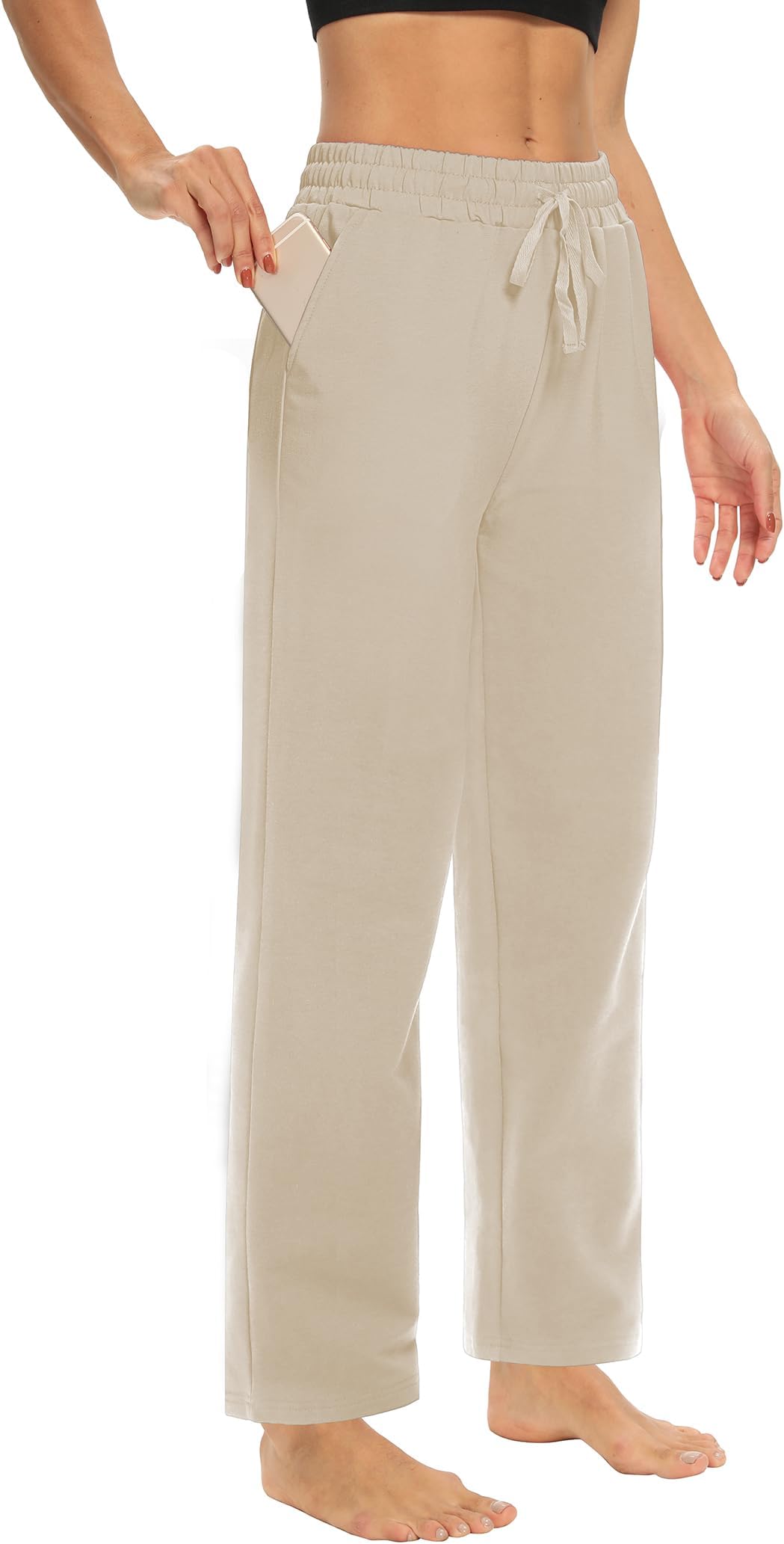 DIBAOLONG Womens Sweatpants Loose Comfy Casual Wide Leg Yoga Pants Drawstring High Waisted Lounge Pajama Pants with Pockets