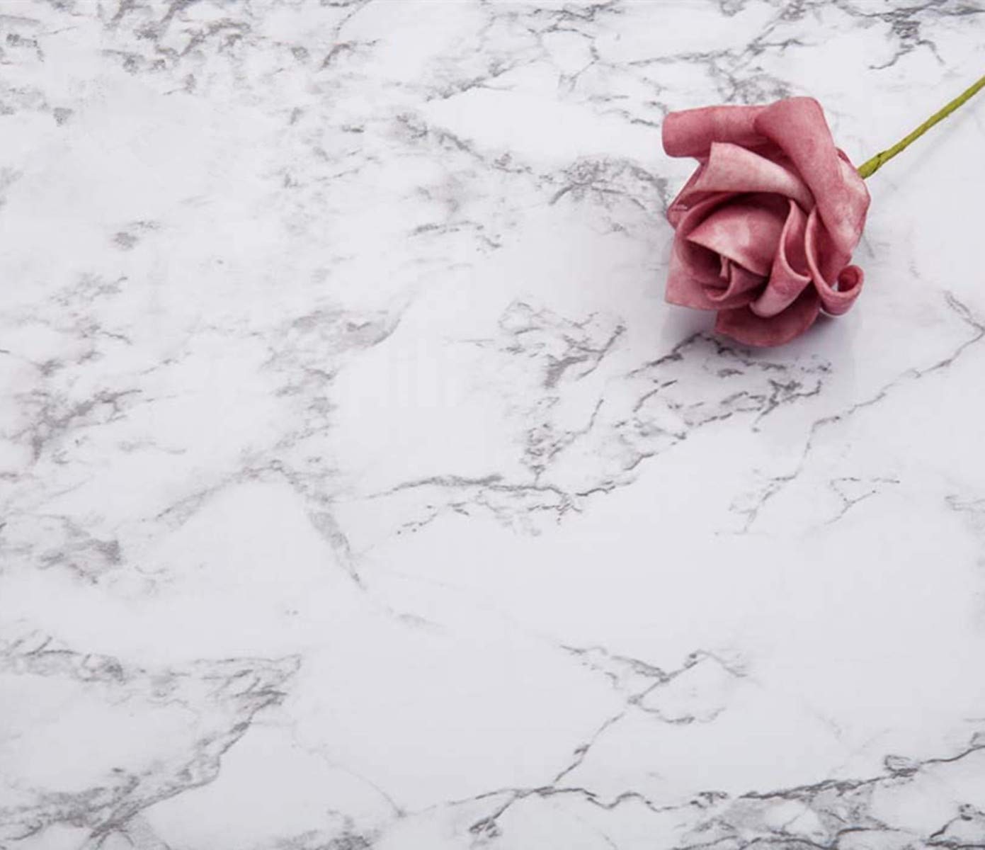 practicalWs 17.71" x78.7 Marble Wallpaper-Granite Gray/White Wallpaper roll for Kitchen countertops Cabinet Furniture Renovation