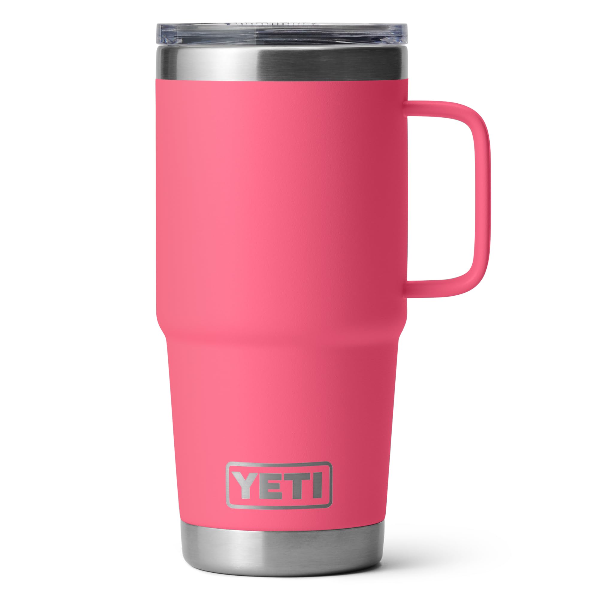YETI Rambler Travel Mug, Stainless Steel Vacuum Insulated Mug with Stronghold Lid, Tropical Pink, 20 oz (591 ml)