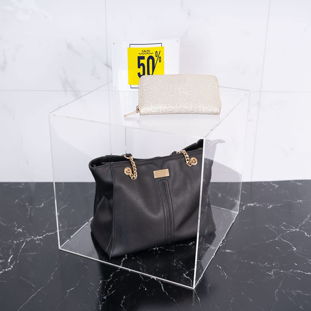 Danieli Store - Cubo Expositor de Metacrilato para Colecciones 40x40x40 cm. Vitrina Acrilica Transparente para Hostelería y Banquetes. Ideal como Caja para Exhibición de Figuras y Colecciones