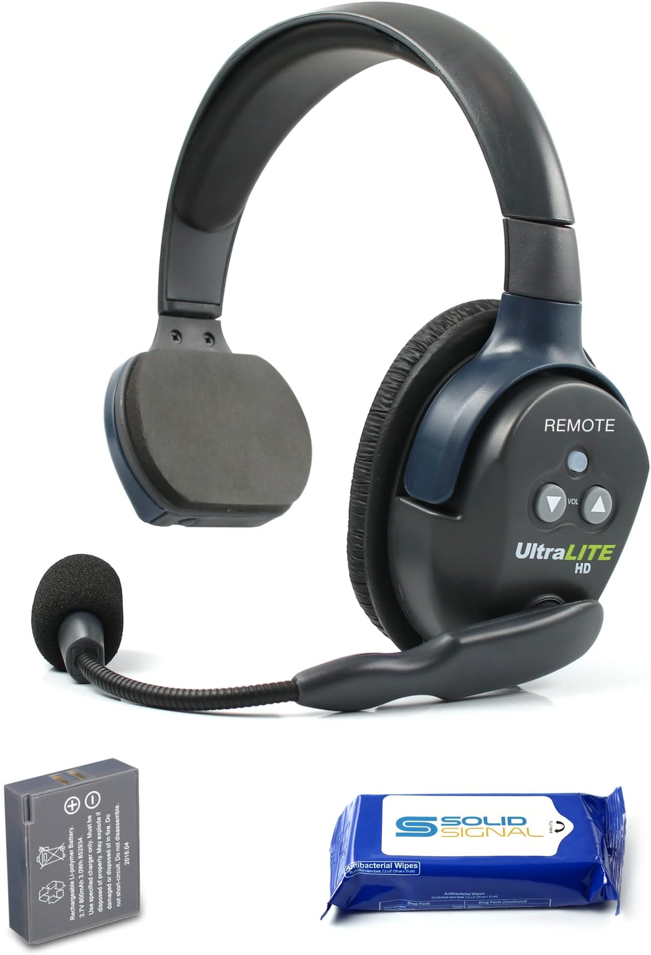 Eartec ULSR Ultralite HD Single Ear Remote Headset Full Duplex Wireless with Rechargeable Battery