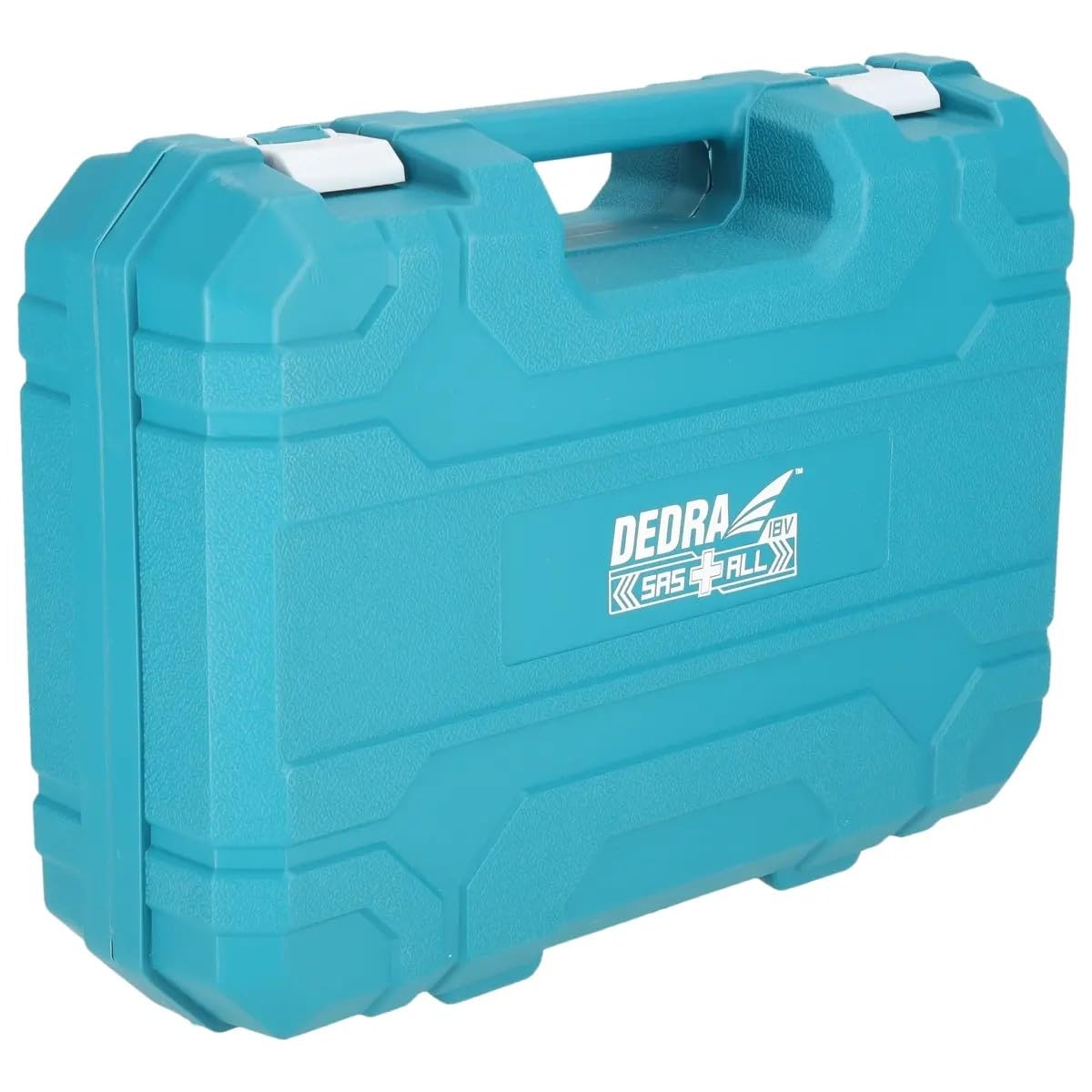 DEDRA Kit de jardin dans un coffret : mini tronçonneuse, batterie 2 Ah et mallette de chargeur, construction ultra légère, dimensions compactes, design ergonomique, fonctionnement sur batterie