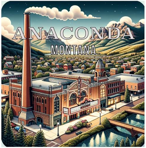 Anaconda Montana Souvenir 5x5-Inch Weatherproof Magnet - Premium Magnet for Car or Fridge Use