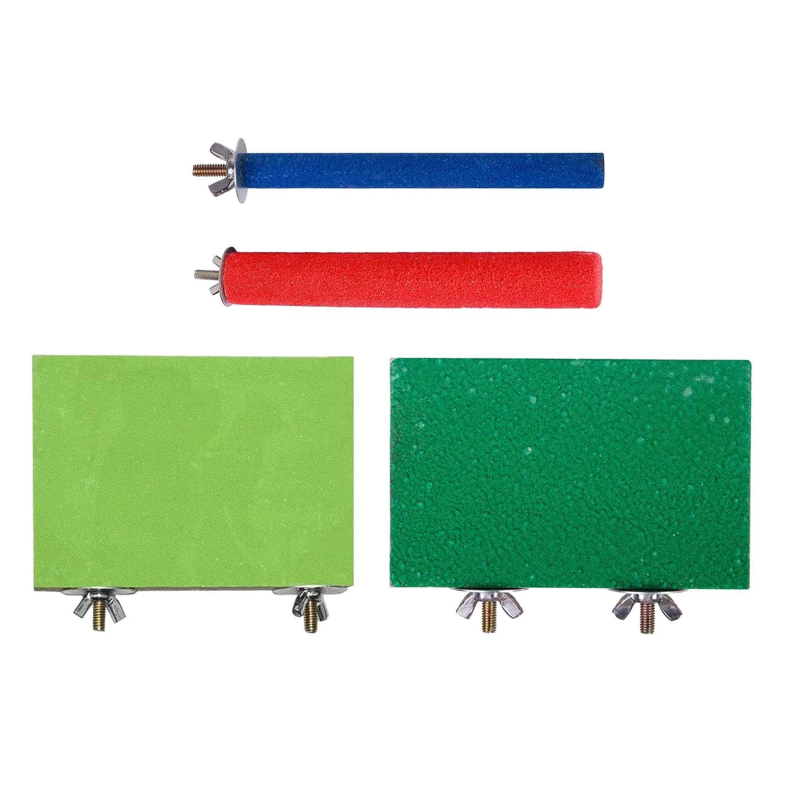 5 x Sitzstangen für Papageien, Vogelsitzen, verschleißfestes Kauspielzeug für Sittiche, Wellensittiche
