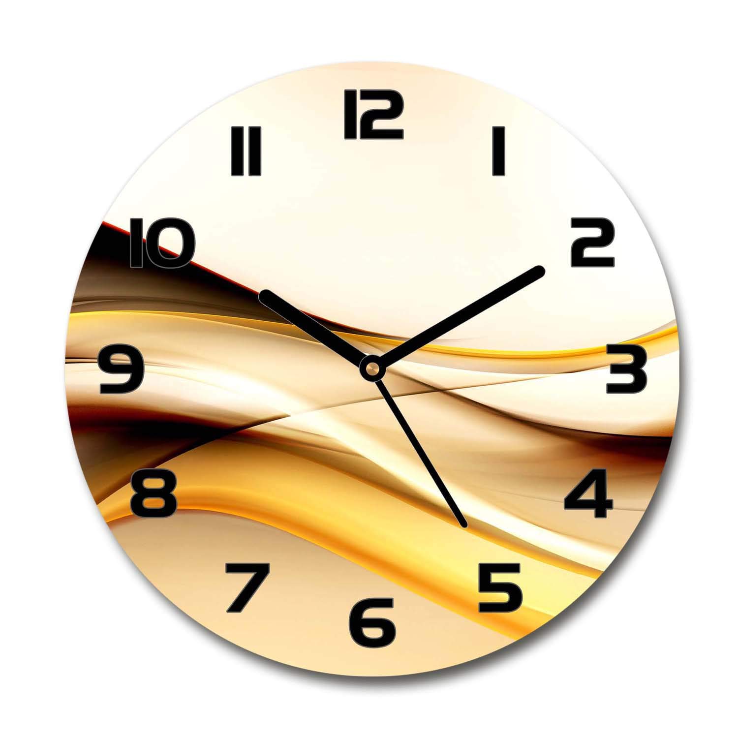 Horloge en verre de sécurité de qualité supérieure Tulup vagues abstraites