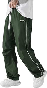 パンツ CTHY TECHWOOL BAGGY SARROUEL SLACKS Amazon.com: SOLY HUX Men's Parachute Pants Y2k Baggy