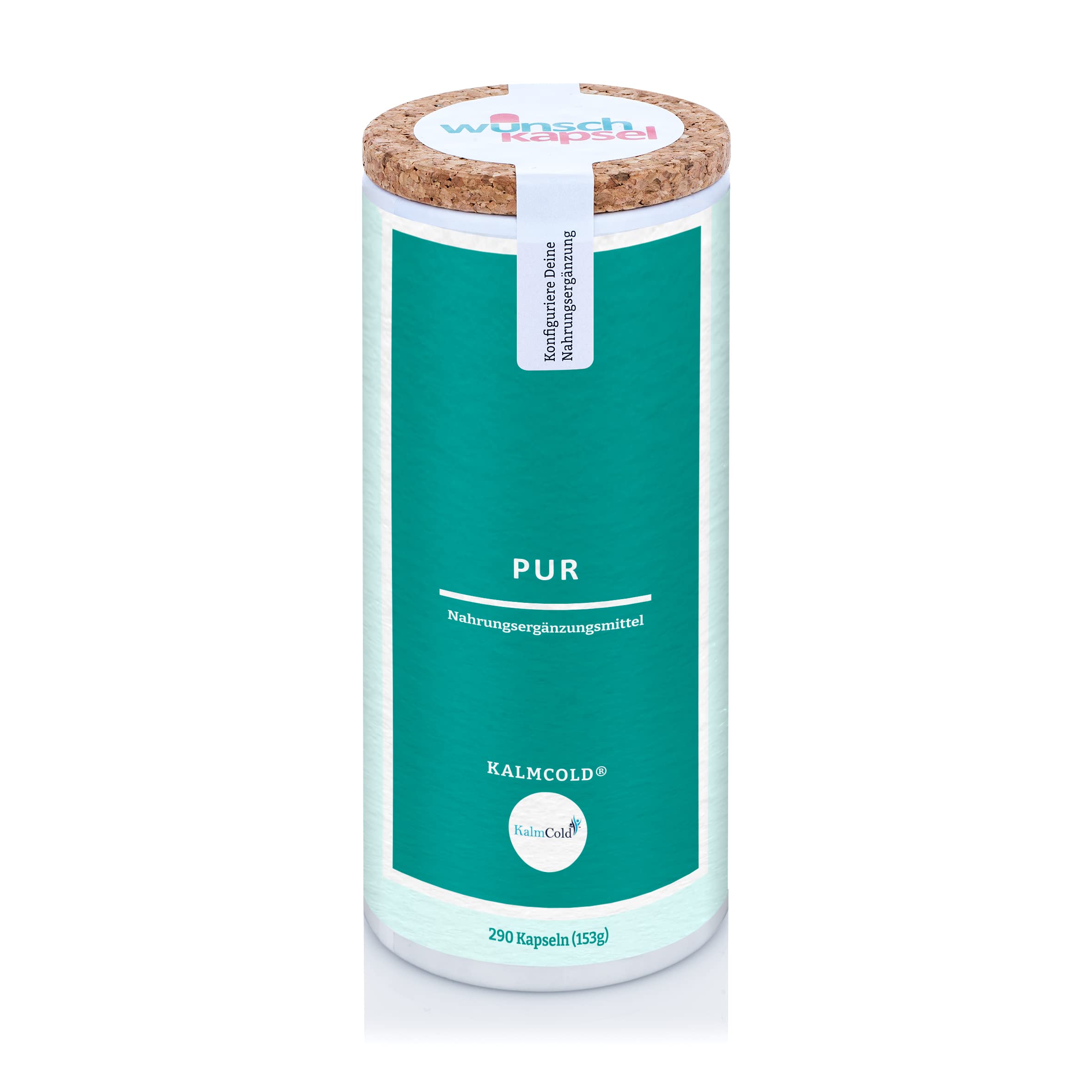 KalmCold Pur, 400 mg pro Tag exklusiver Andrographis panniculata-Extrakt, Kalmegh für Immunsystem und Infektabwehr. 290 vegane Kapseln aus der Wunschkapsel-Manufaktur
