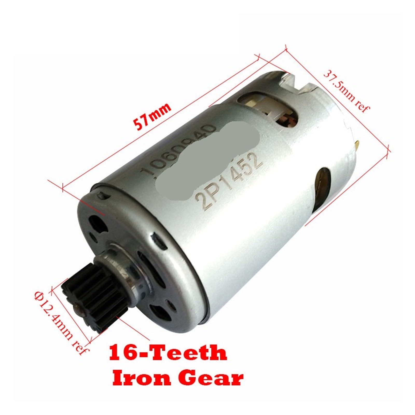 16‑Zahn 18V Getriebemotor, Kompatibel mit Black&Decker