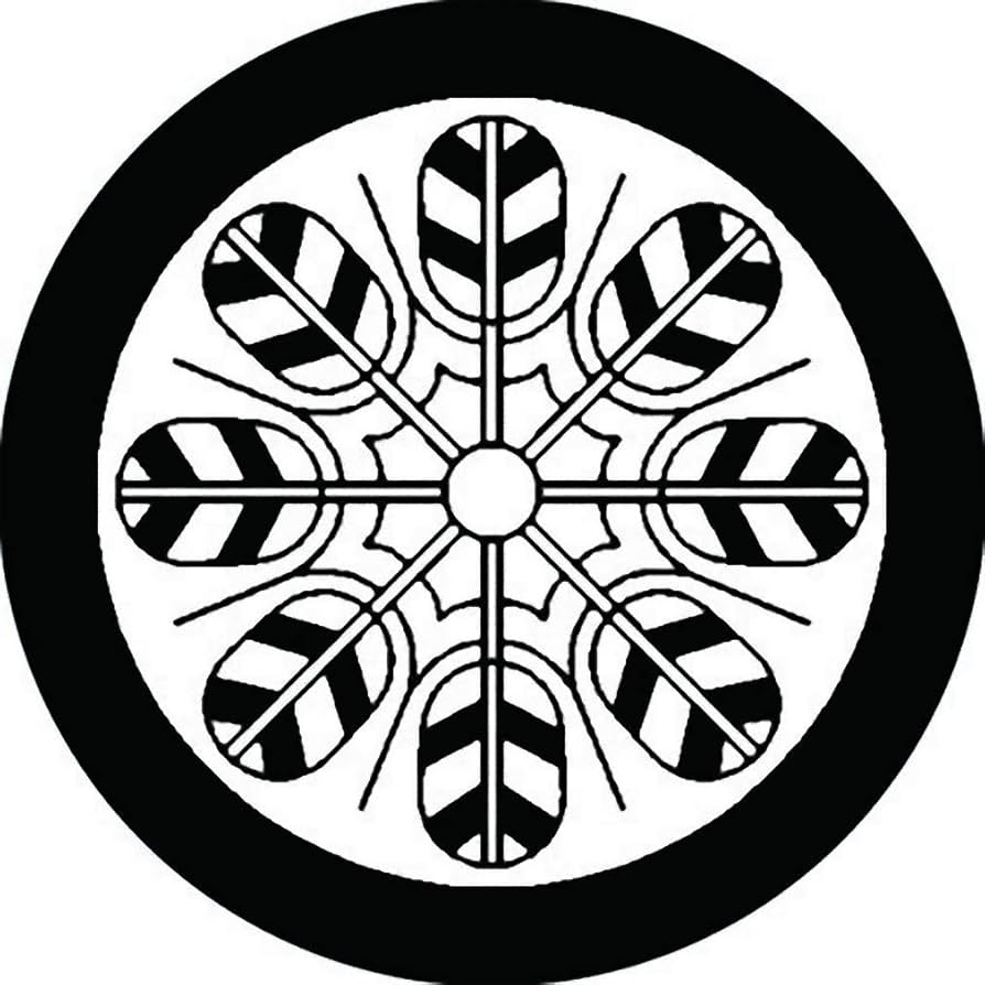 Amazon.co.jp: 家紋シール 井上鷹の羽紋 直径24cm 丸型 白紋