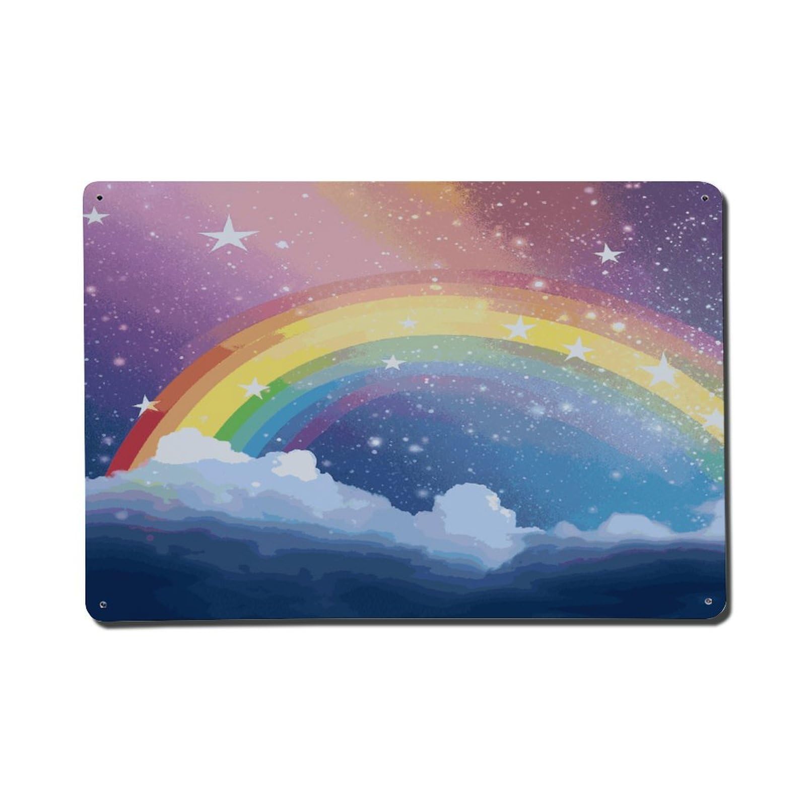 Adfgyerh Style Star In Rainbow Sky Metal Signs Funny, Aluminum Tin Sign Indoor Outdoor Decor, Vintage Signs For Home Office Kitchen Bar Cafe Garden Farmhouse Wall Decor