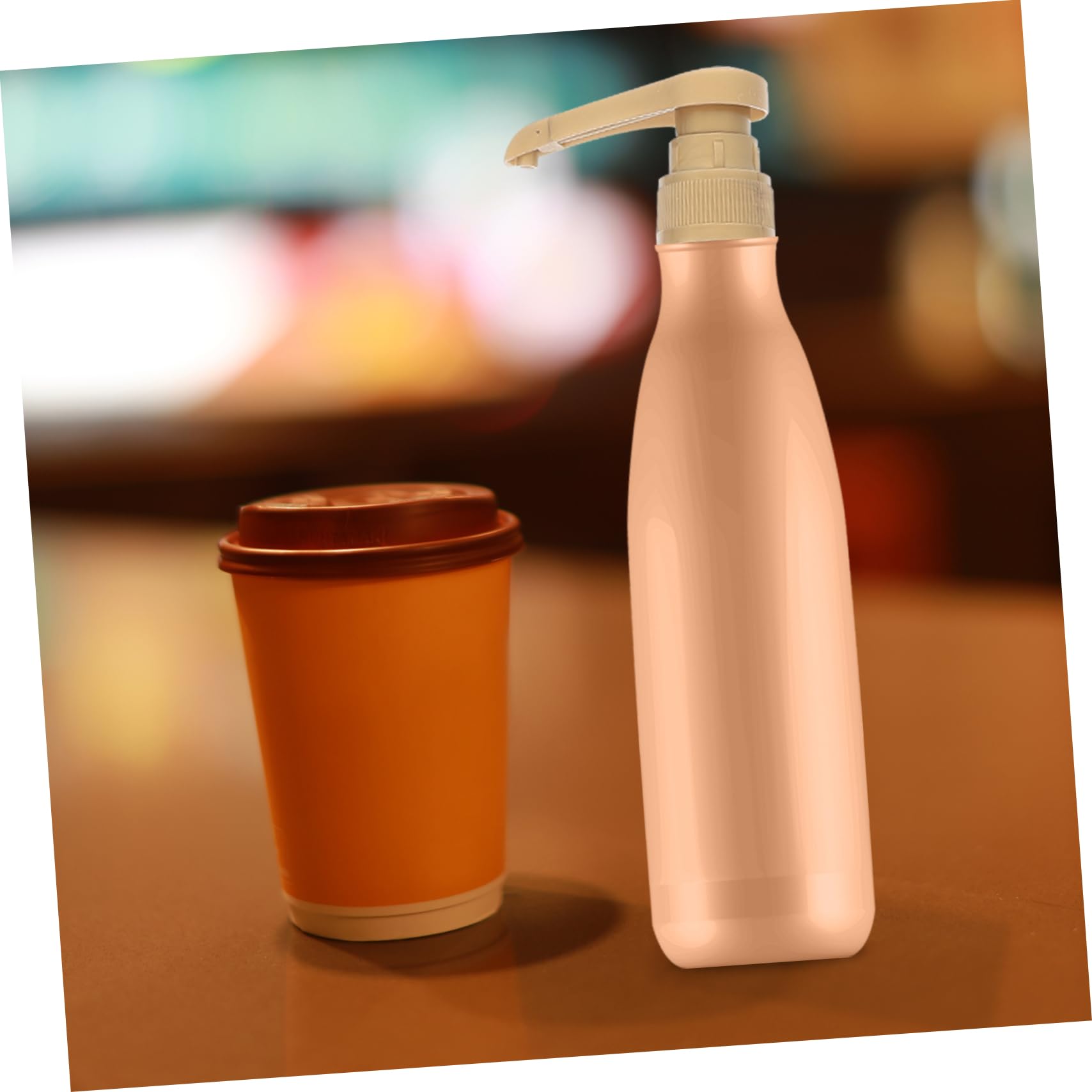 Ipetboom Lotion Bottle Pump Replacement Head Plastic Syrup Dispenser with Comfortable Hand Press for Shop and Tea House Use Durable and Efficient Pump for Liquid