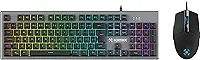 Kit Teclado + Mouse Gamer 6400 DPI Ranger RGB Rainbow Grafite Fortrek