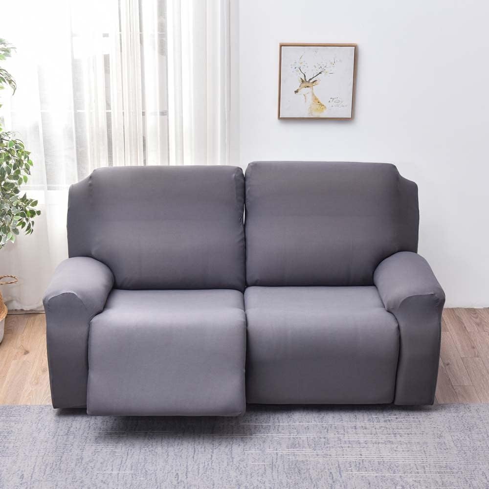 Housse De Canapé Inclinable/relax Extensible 6 Pièces - Tissu Polyester Doux, Poches Latérales - Lavable En Machine - Protection Contre Taches, Poussière, Poils D'animaux