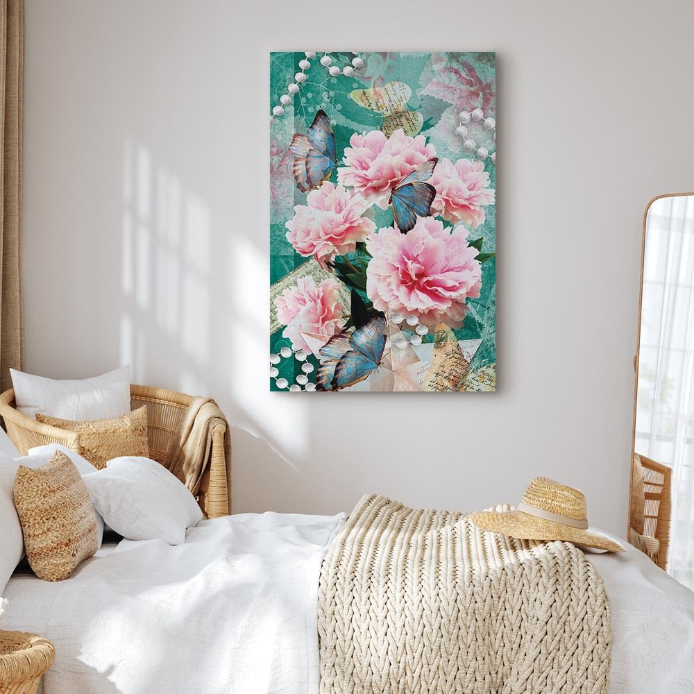 B&D XXL - Akustikbild Poster Blumen, Schallschutz, Wohnzimmer, Büro | Verbessert Raumakustik, reduziert Hall, ideal fürs Büro oder Wohnzimmer, hochwertige Verarbeitung, schnelle Montage, stilvoll