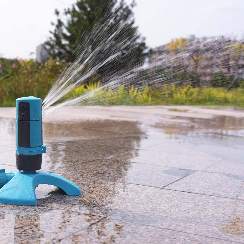WZX Irrigatore da Giardino Automatico, irrigatore per Prato con Base in Pt, Trasmissione a Ingranaggi con Rotazione Automatica da 0 a 360 Gradi e 3 in 1 (Getto, Doccia, inondazione) per annaffiare