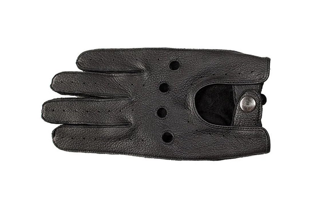 Guantes de cuero para hombre, de una sola capa, sección fina, para montar al aire libre, guantes de motocicleta con dedos completos