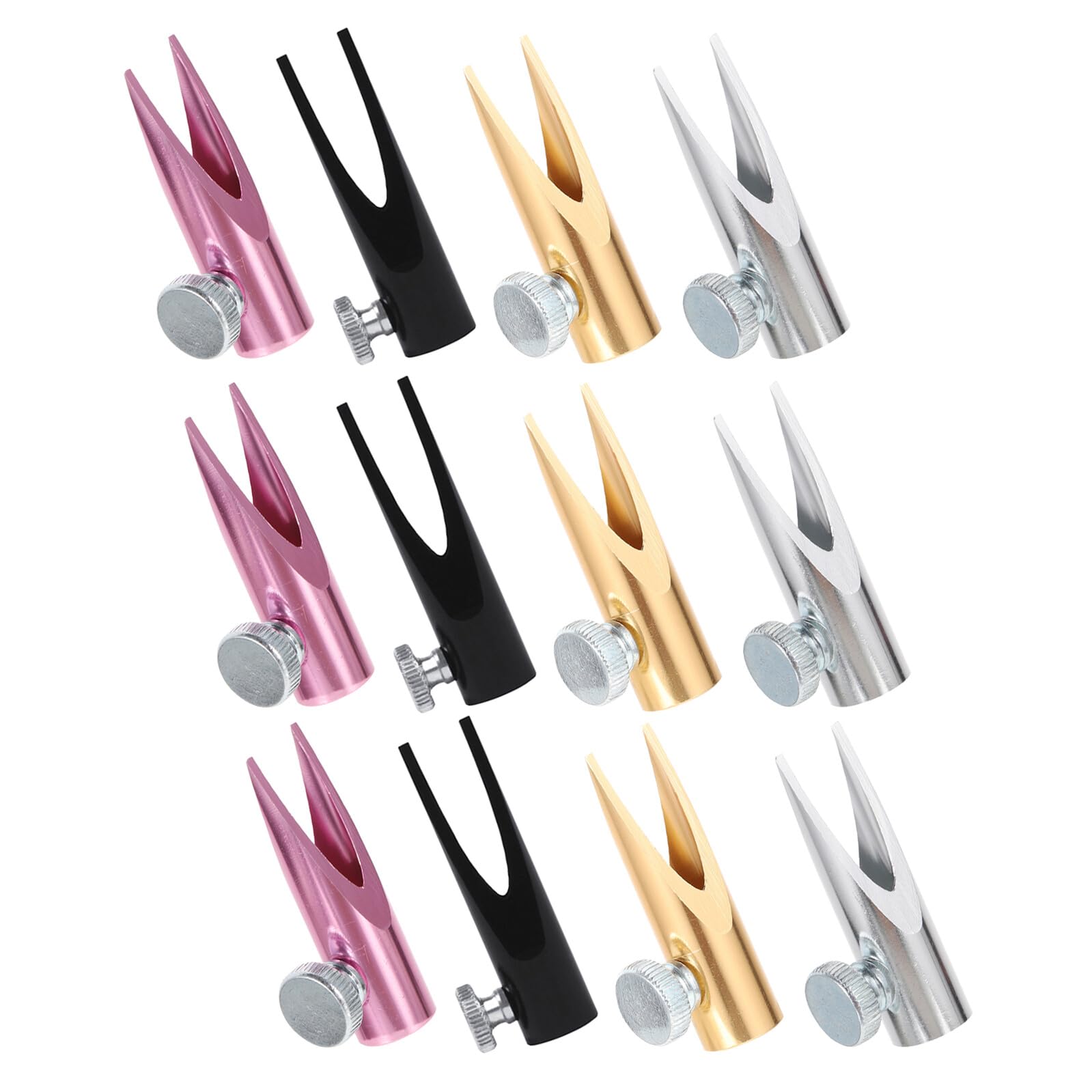 FRCOLOR 12stücke Anspitzer für Augenbrauenstifte und Stifte Tragbarer Make-up-anspitzer aus Aluminiumlegierung Geeignet für Schule Büro Skizzieren im Freien
