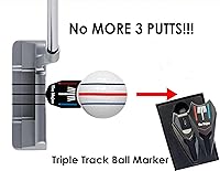 Vista 5 de Golf Ball Marker, Golf Alignment Ball Marker for Putting, Golf Divot Tool, Golf Training Aid Golf Accessories with Hat Clip, Cleaner, Club Holder