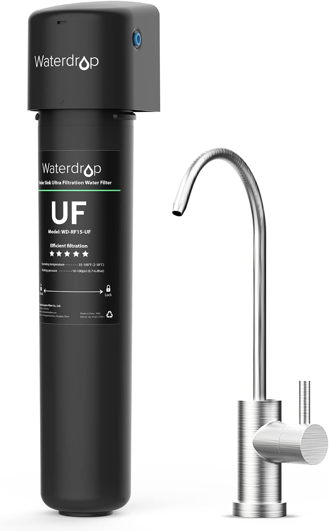 Waterdrop 15UAUF 0.01 μm Ultra Filtration Under Sink Water