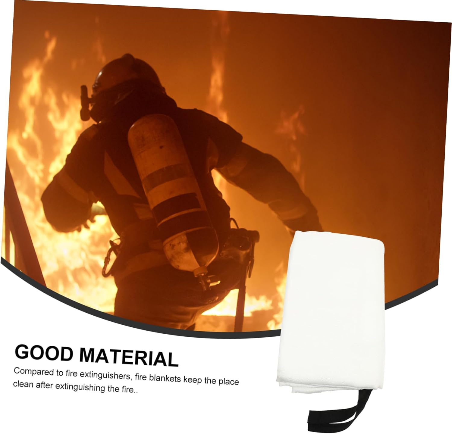 Yardwe Fire Emergency Blanket Lightweight Portable Fiberglass Fire Blanket for Home Safety and Car Protection and Heat Insulation