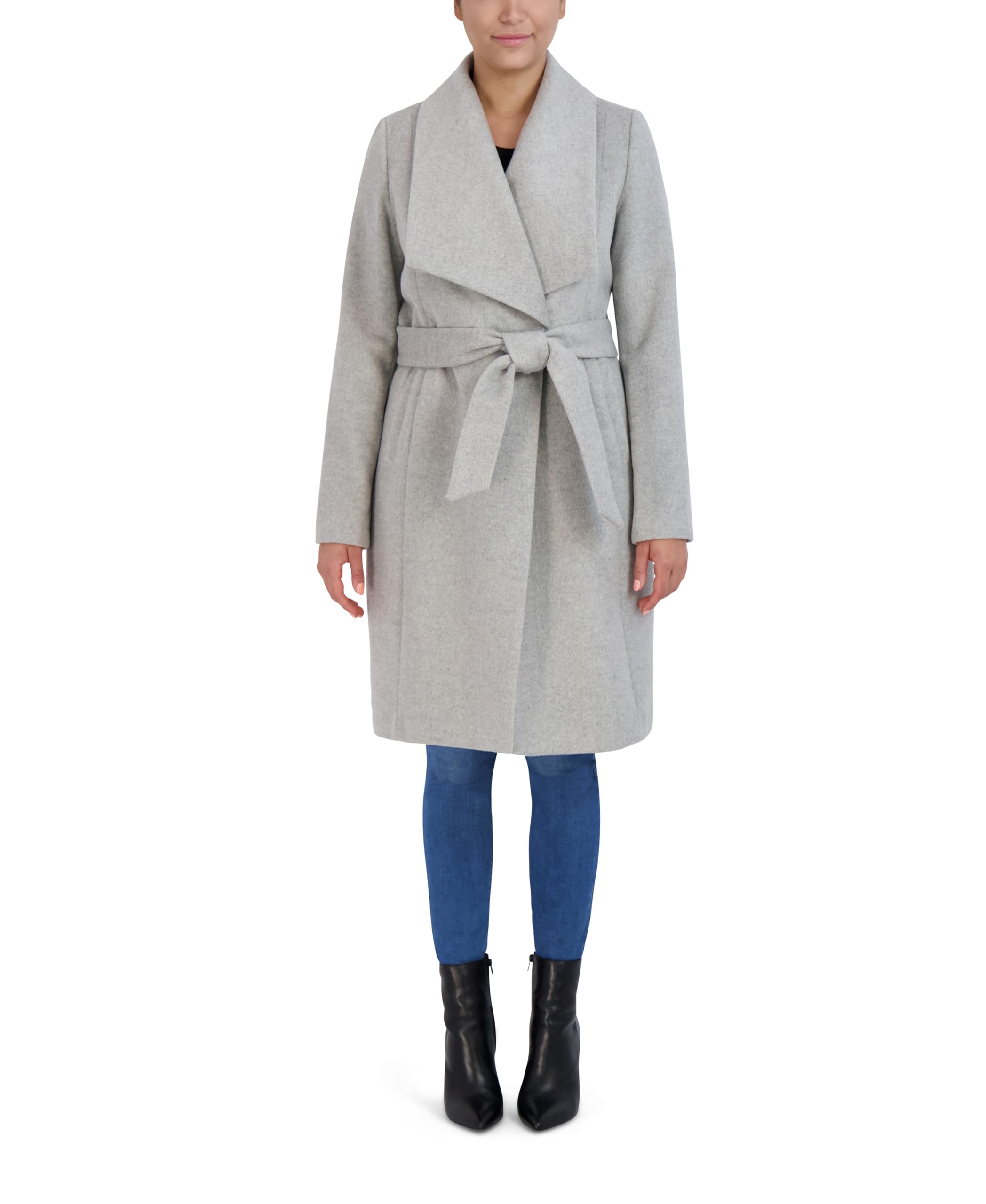 Cole Haan Belted Wool Elegant Coat