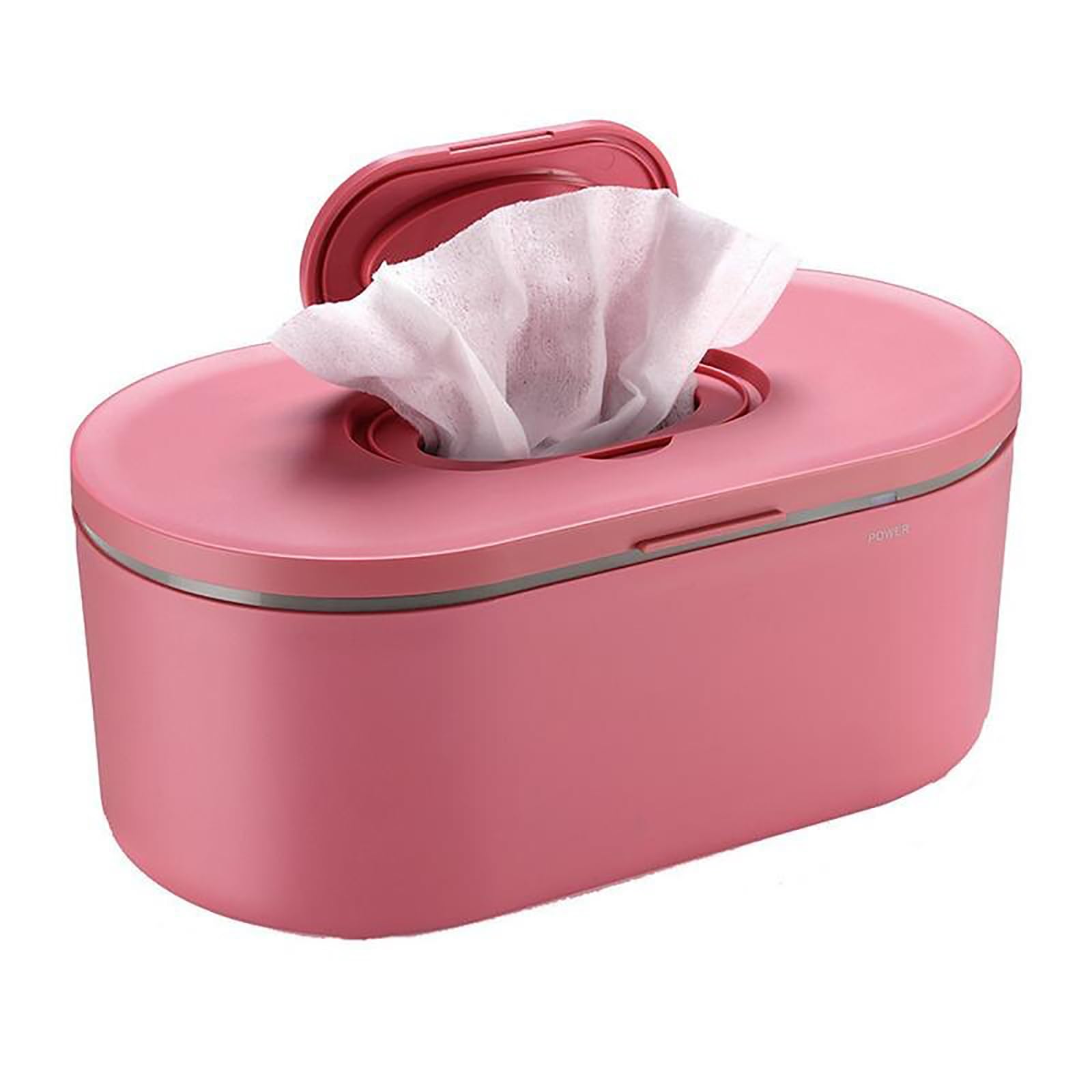 Termostat elektryczny podgrzewany wieszak na ręczniki nawilżane pudełko do podgrzewania wody przenośny dozownik na chusteczki plastikowe do podróży samochodowych,Pink,25.6*14.6*10.9cm