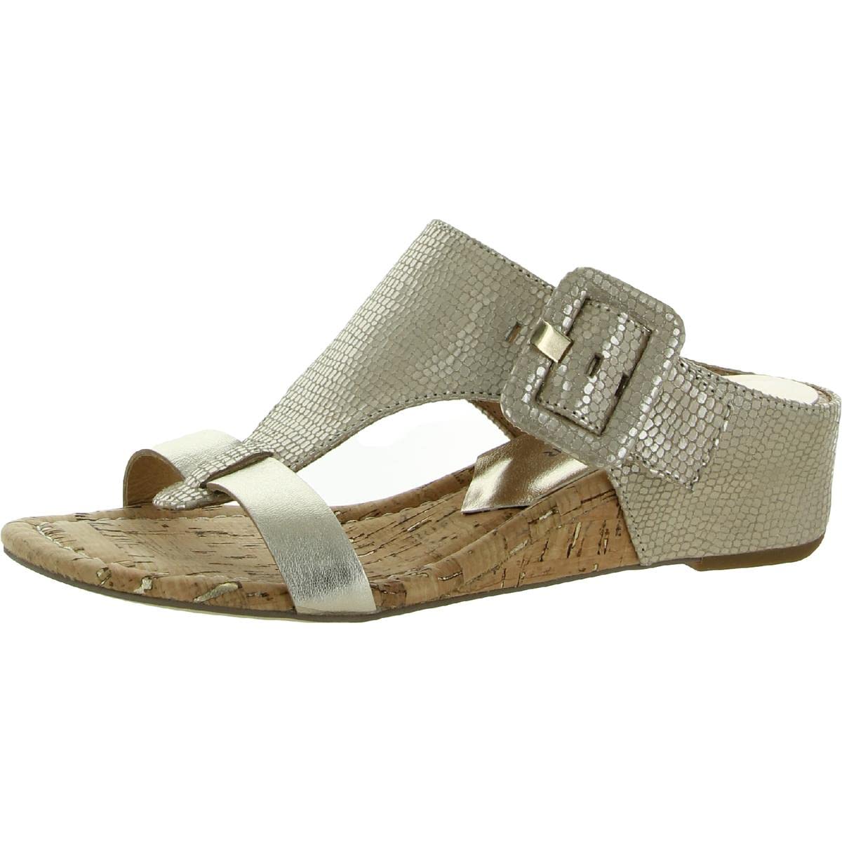 Donald Pliner Women's Ofelia Python Print Upper Cork Wedge Heel Heeled, Comfortable, Leather, Slide Sandals