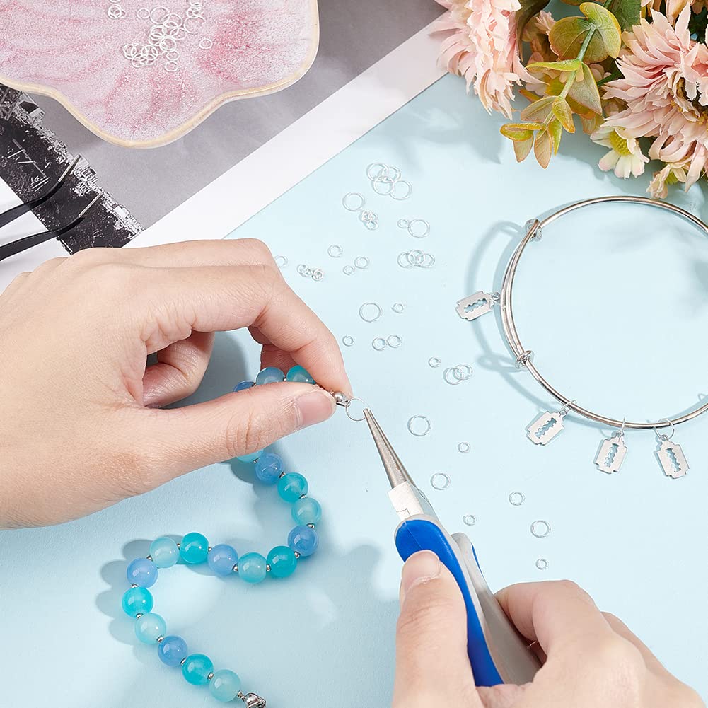 DICOSMETIC 80 Stück 4 Größen Sterling Silber Biegeringe 2/2.5/4/5 mm Offene Biegeringe DIY Spaltringe Kleiner O-Ring Verbinder Für Schlüsselanhänger Ohrring Schmuckherstellung Und Reparatur