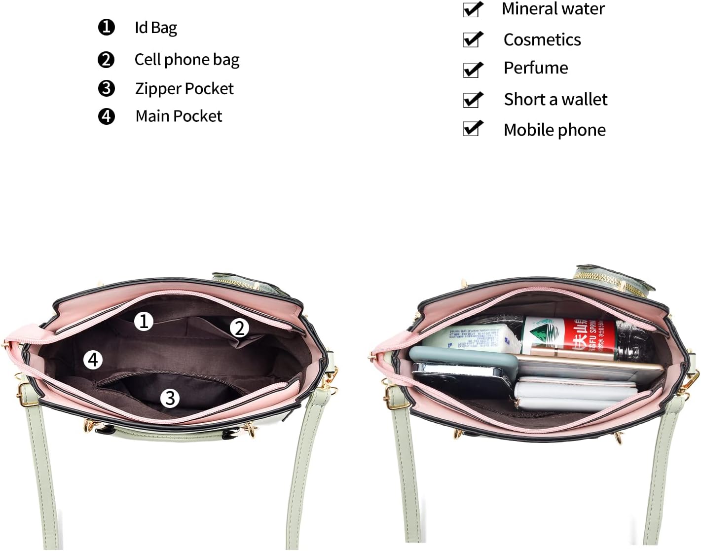 Xiaoyu Fashion Purses and Handbags for Women Ladies Crossbody Bags Top Handle Satchel Shoulder Bags Small Totes image 5