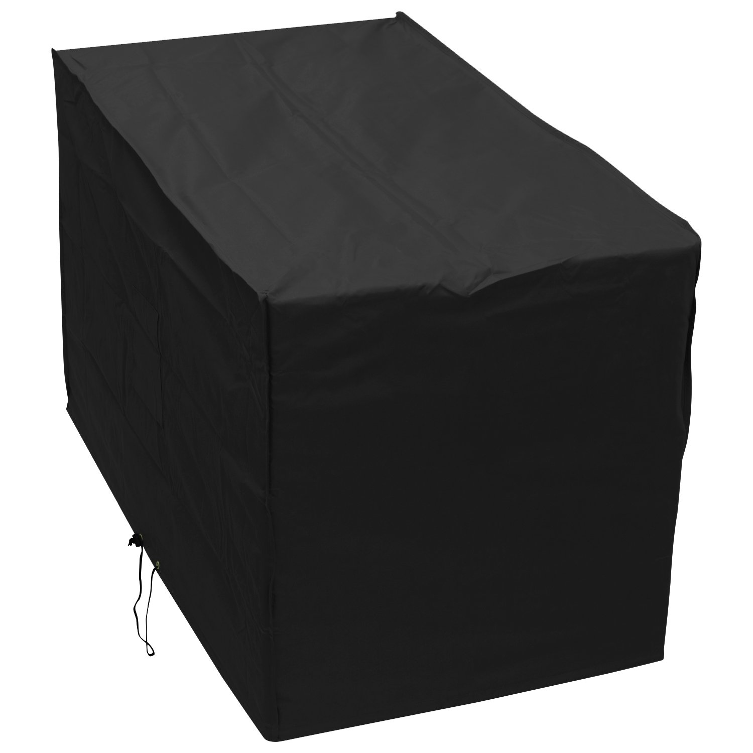 Woodside Black Waterproof Outdoor Garden Wagon Trolley Barbecue BBQ Cover Heavy Duty 600D Material 0.9m x 1.24m x 0.72m/2.10ft x 4.1ft x 2.4ft 5 YEAR GUARANTEE