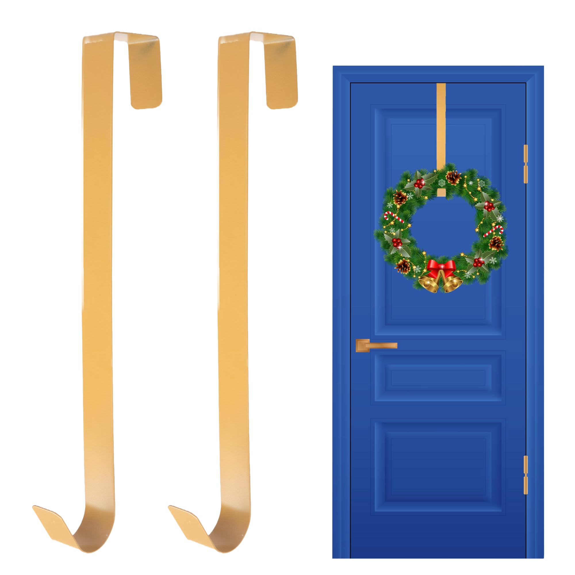2Pcs Christmas Wreath Door Hanger