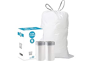 Code N (50 Count) 12-13 Gallon Heavy Duty Drawstring Plastic Trash Bags